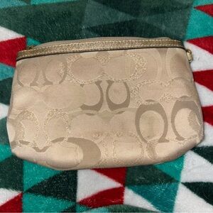 Coach Beige Cosmetic Bag